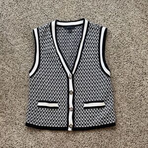 Ann Taylor Monochrome Knit Top